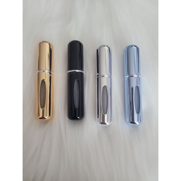 Four Refillable Portable Mini Travel 5ml Perfume Spray Scent Bottles-New - Picture 1 of 4